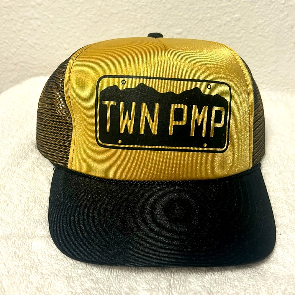 Vintage Trucker Hat :  TWN PMP Gold/ Black